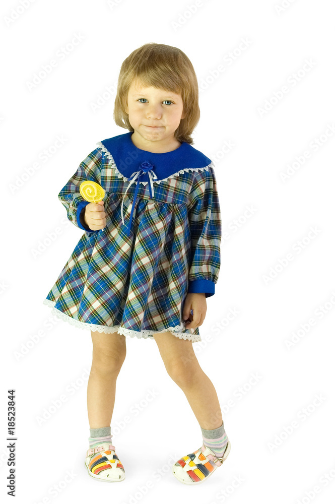 The girl with a grimace on the person The girl with a grimace on the person