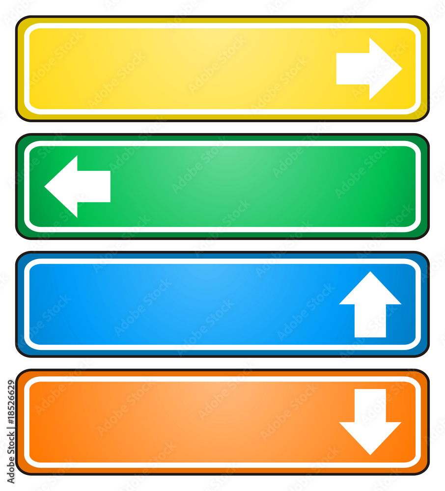 Arrow signs pointing to different directions Arrow signs pointing to different directions