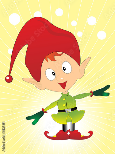 rays background with santa claus