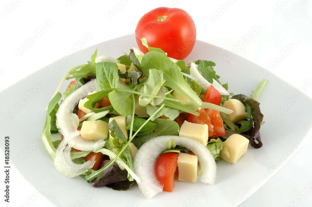 Salad dish isolated in white