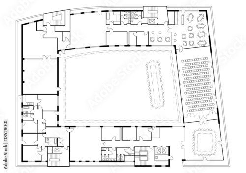 Bürogebäude Grundriss 4 OG