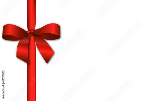 red ribbon straight down