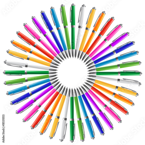 pens in circle