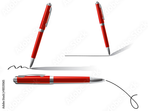 four red pens
