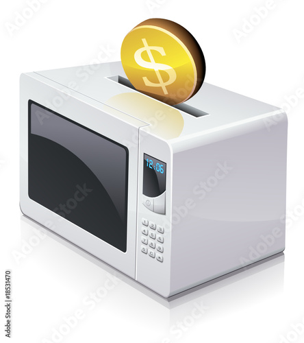 Investing dollars in a microwave oven