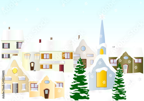village en hiver