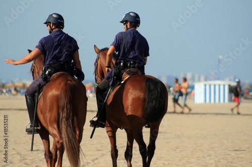 Policia montada en Valencia © ANADEL