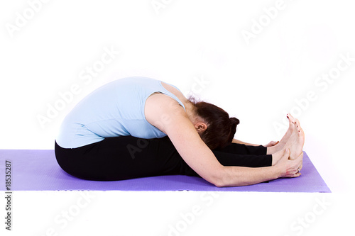 Woman in Yoga Position