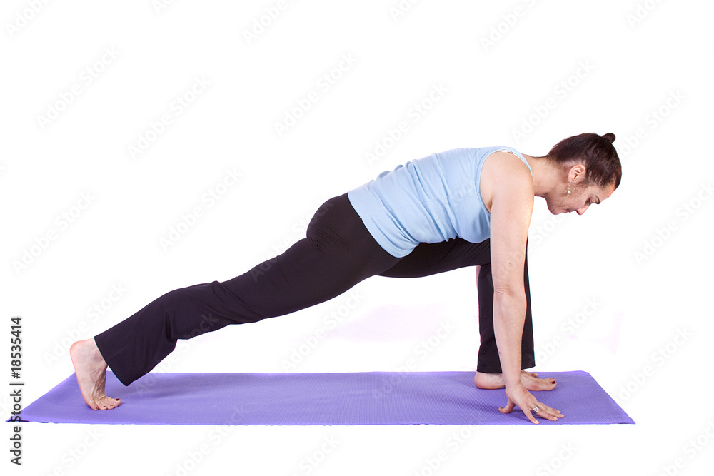 Woman in Yoga Position Woman in Yoga Position