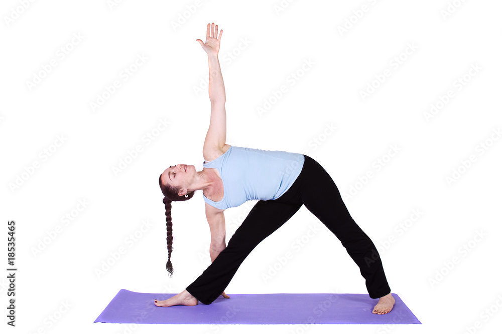 Woman in Yoga Position Woman in Yoga Position