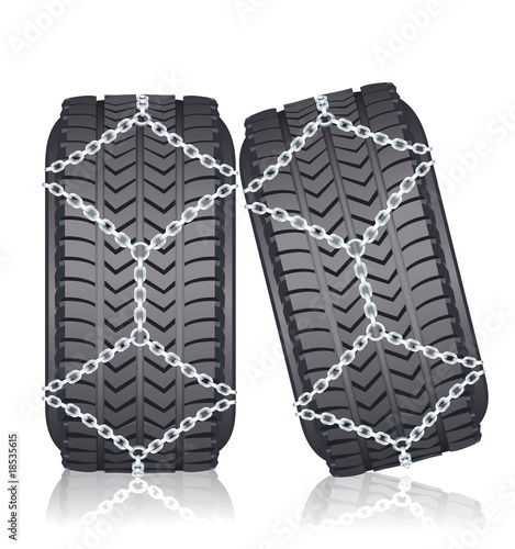 Tyre with chain