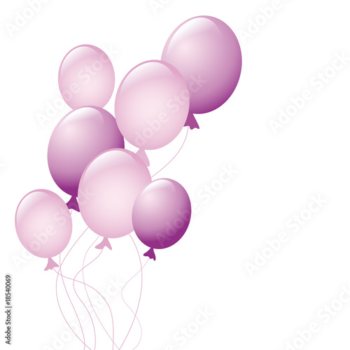 delicate pink ballons