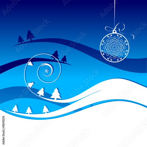 Winter holiday, christmas card