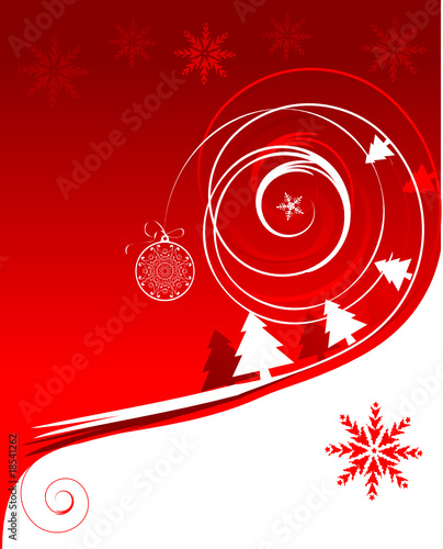 Winter holiday, christmas card