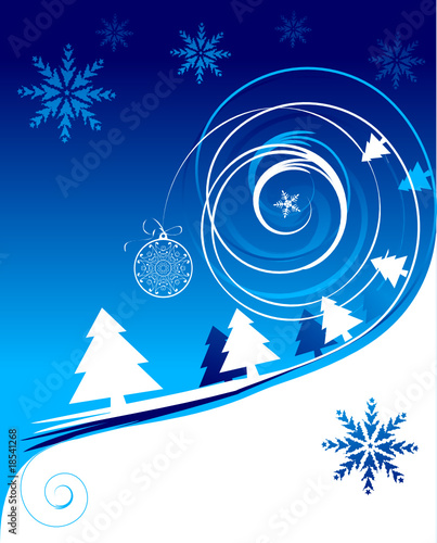 Winter holiday, christmas card
