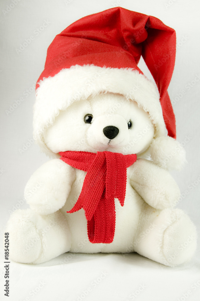 Orso con cappello di babbo natale Orso con cappello di babbo natale