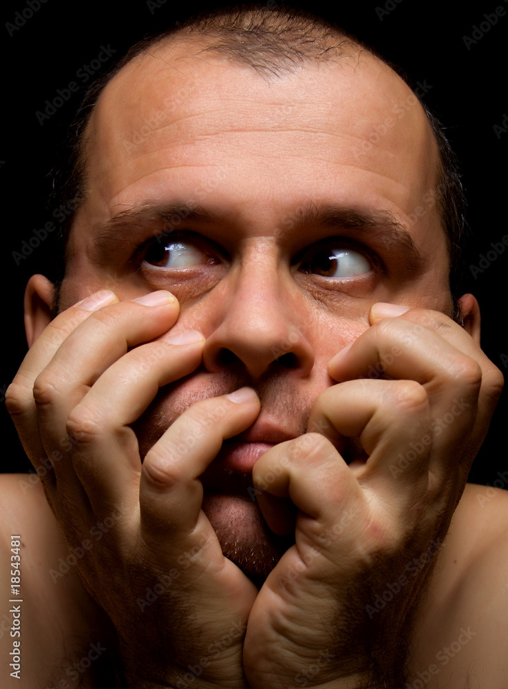 Fototapeta premium Man in fear