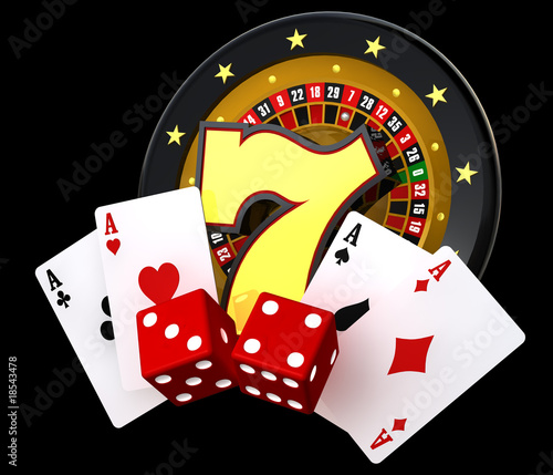 Casino 3D Illustration Black