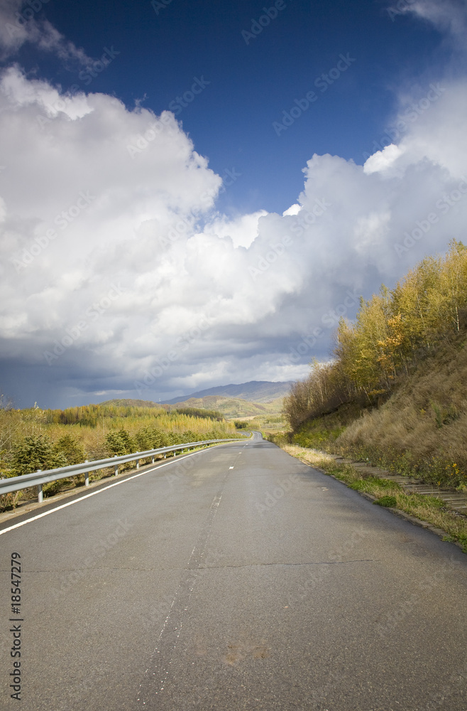 endless road under clear sky