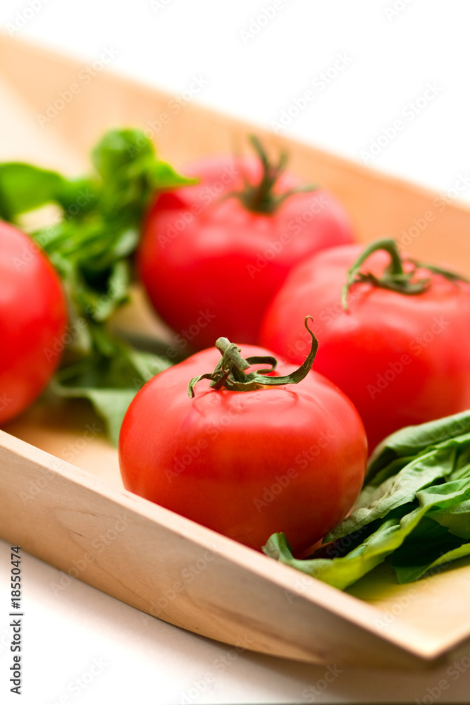 Tomato with basilicum Tomato with basilicum