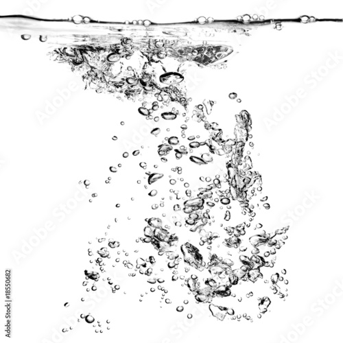 water bubbles isolated on white
