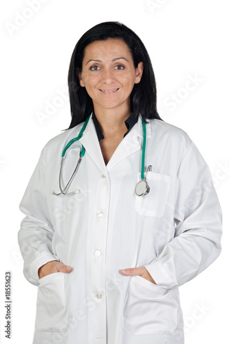 Happy doctor woman