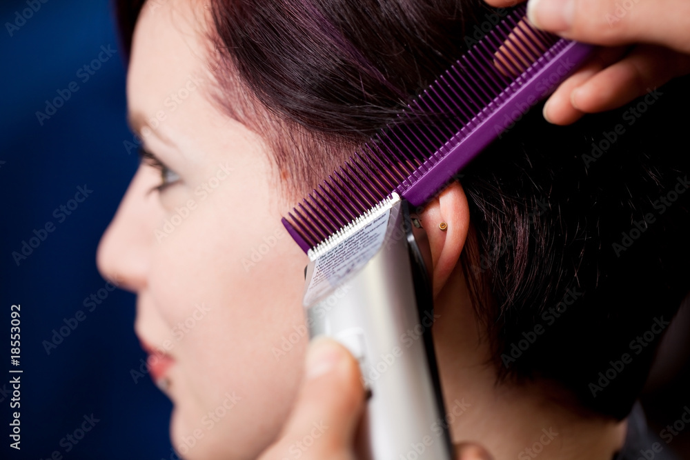 Naklejka premium haare rasieren