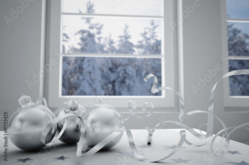 christmas balls and winter ...