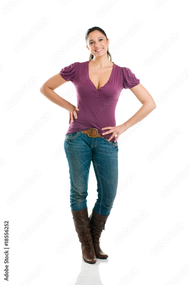 Young attractive woman full length Young attractive woman full length