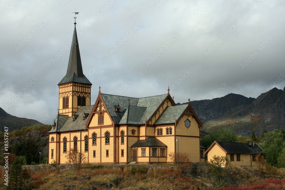 Kirche Vagån Lofoten-Kathedrale