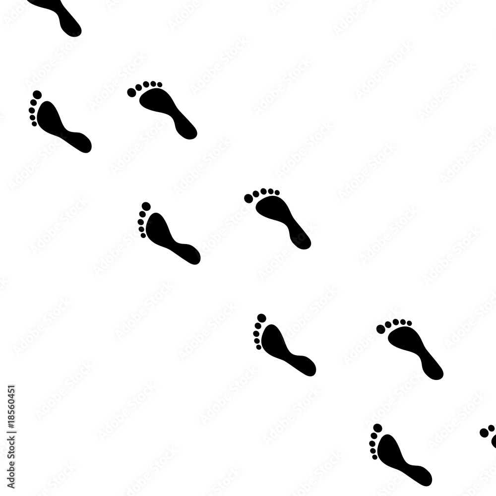 Traces of feet Traces of feet