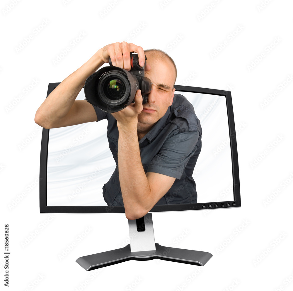 paparazzi through a computer screen paparazzi through a computer screen