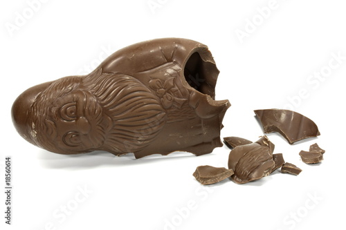Schokoweihnachtsmann zerbrochen