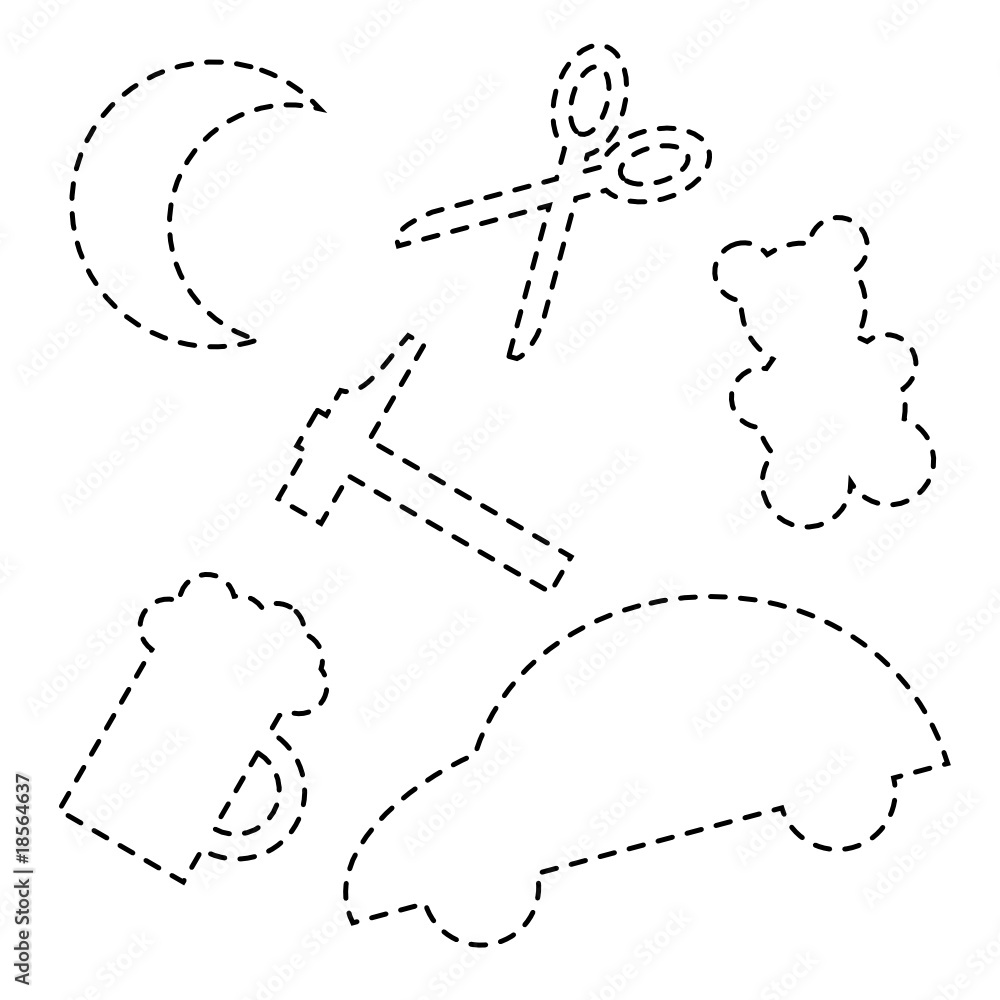 formen zum ausschneiden I Stock-Vektorgrafik | Adobe Stock