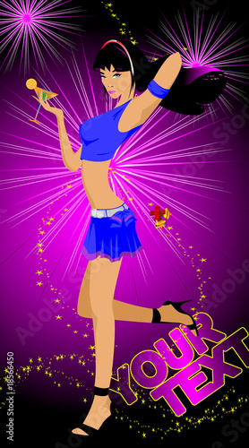 Party background. Template flyer for party