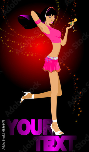 Party background. Template flyer for party