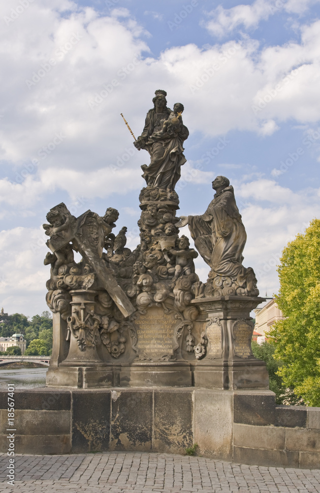 Statue on Charles Bridge,Prague