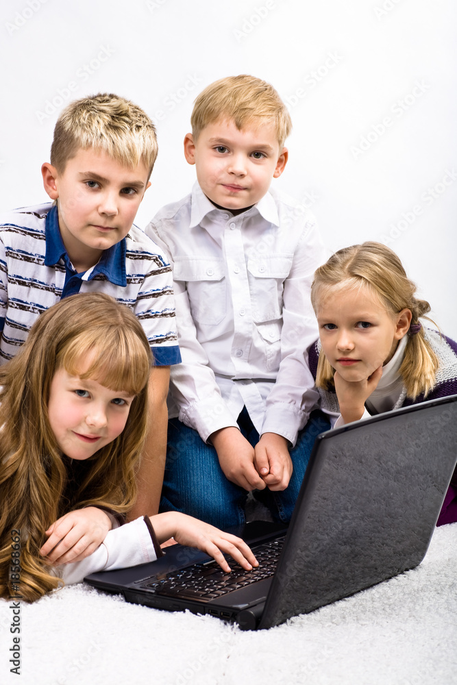 children with laptop children with laptop