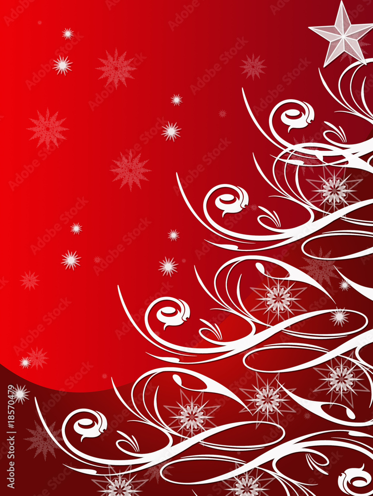 Illustration of beautiful Christmas tree