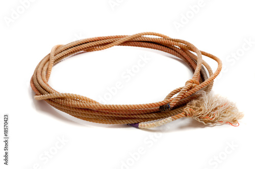 Western lasso on a white background photo