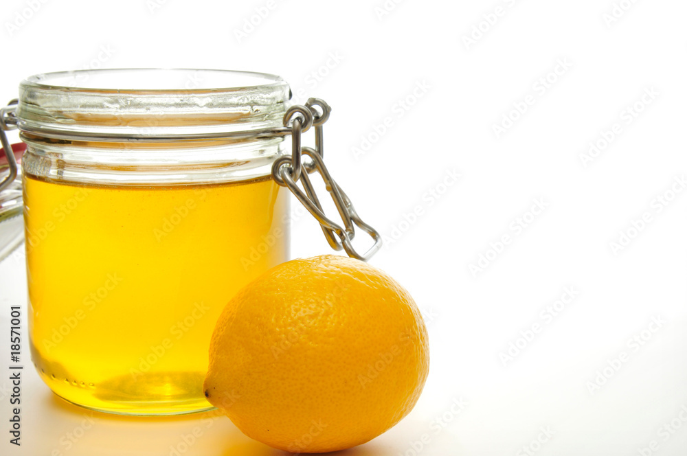 Honey jar and lemon Honey jar and lemon