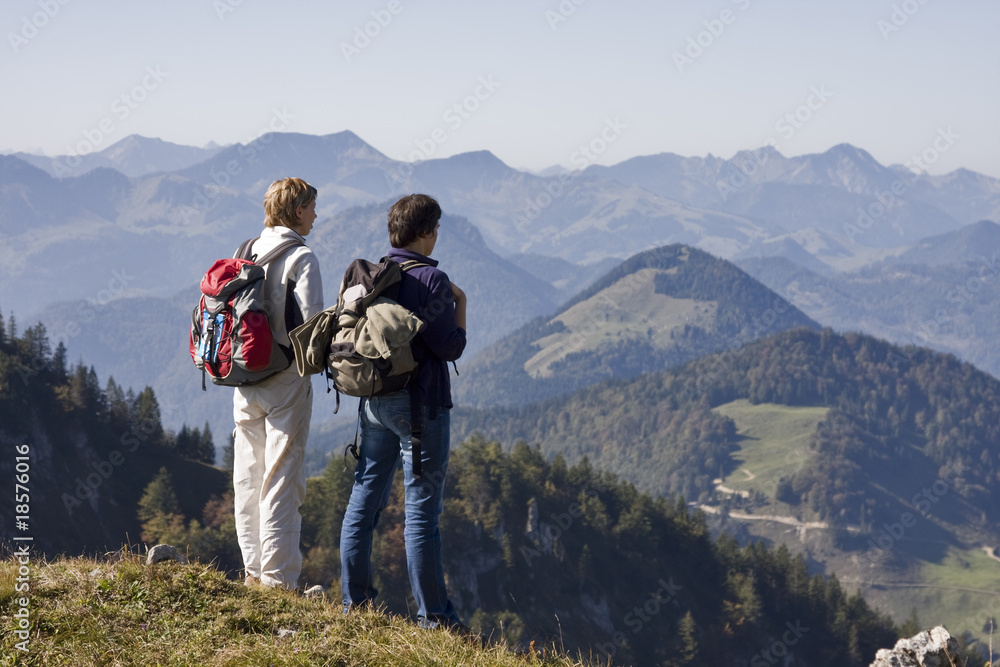 Obraz premium bergtour im chiemgau