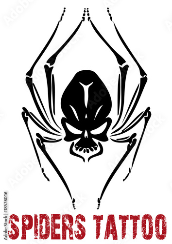 vector illustration tattoo - spider