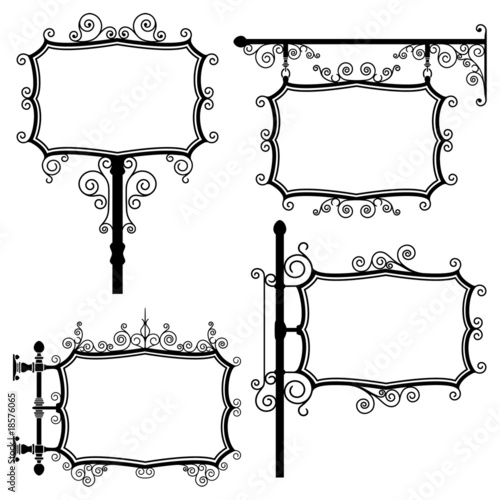 Wrought iron sign
