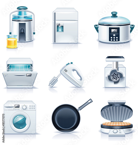 Vector household appliances icons. Part 3