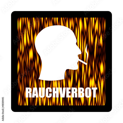 rauchen verboten schild mit kopf V