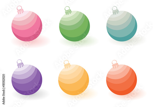 Set of christmas balls
