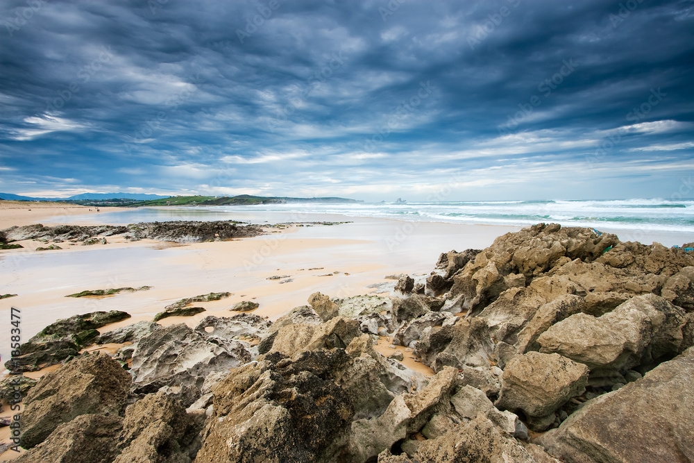 Vista de la playa de Liencres