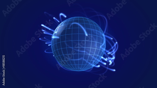 Wallpaper Mural global wave transmission Torontodigital.ca