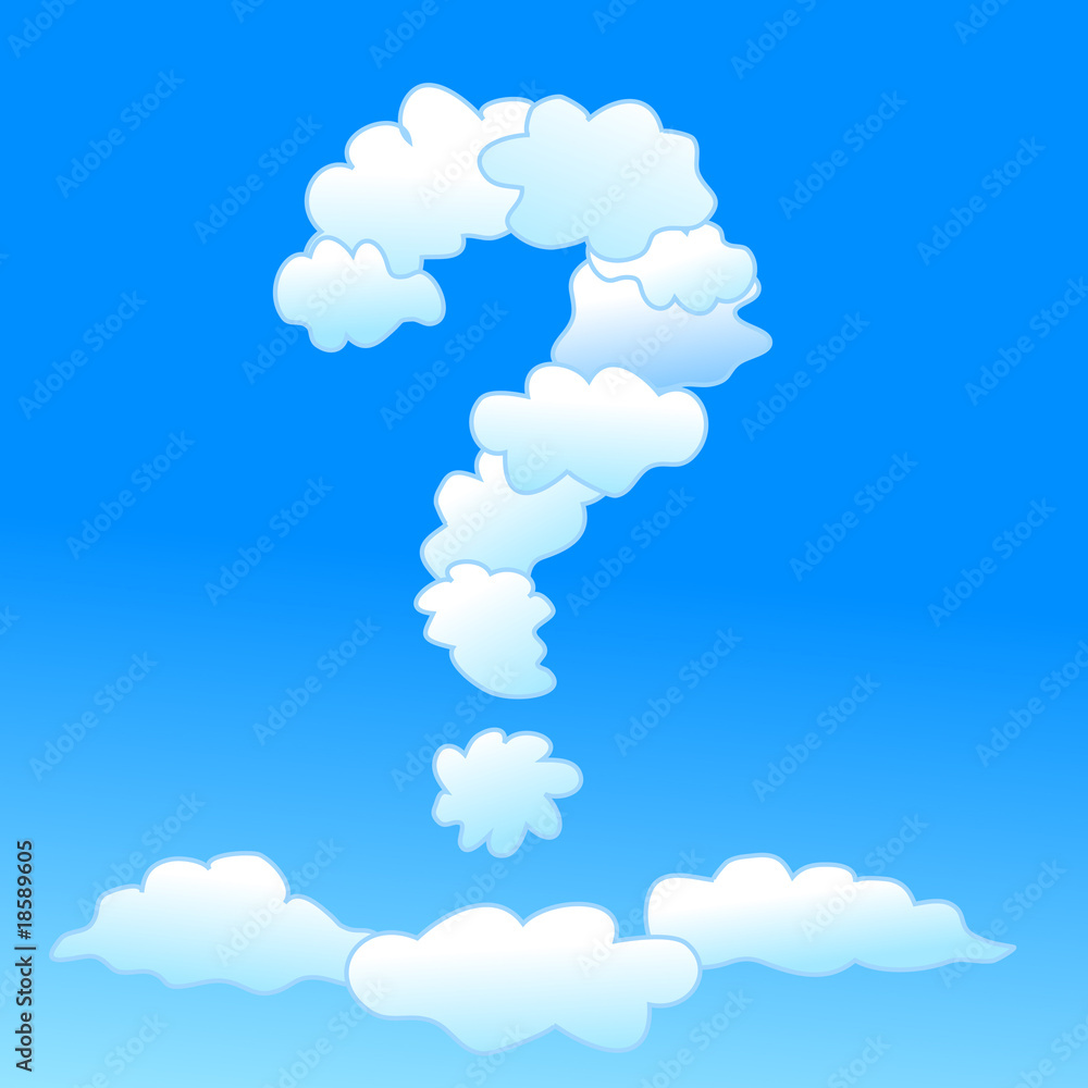 Cloudy question symbol Cloudy question symbol